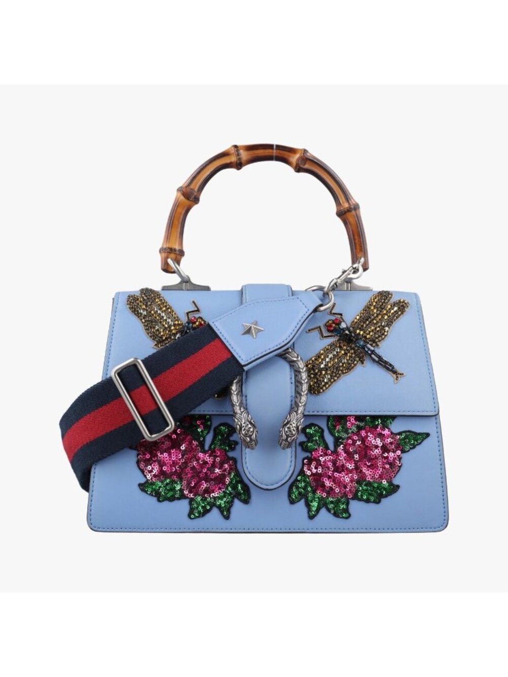 Gucci Dionysus Blue Multicolor Leather Shoulder Bag
